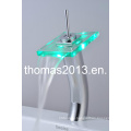 High Design Chrome Finish LED Glass Basin Faucet (QH0801HF)